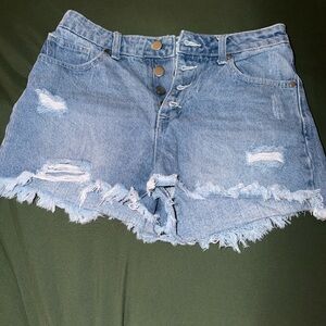 BP Light Blue Distressed Jean Shorts
